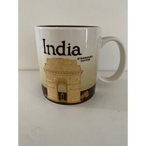 Starbucks India Mug‎ 16 fl oz Coffee Cup India Gate Cricket Collectible